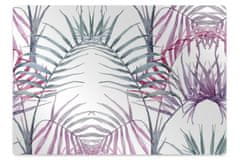 Decormat Podloga za zaščito tal Pink leaves 120x90 cm 15 cm 