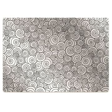 Decormat Podloga za zaščito tal Black and white vortices