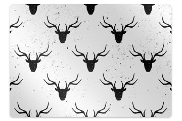 Decormat Zaščitna podloga za stol Black deer pattern