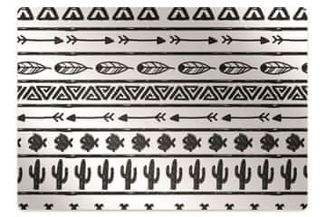 Decormat Podloga za zaščito tal Boho black and white