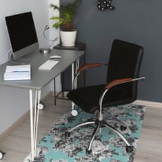 Decormat Podloga za pisarniški stol Črno -bele vrtnice 120x90 cm 2 cm 