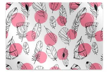 Decormat Zaščitna podloga za stol Feathers and dots