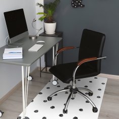 Decormat Podloga za pisarniški stol Črne pike 100x70 cm 