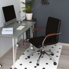 Decormat Podloga za pisarniški stol Črne pike 120x90 cm 15 cm 