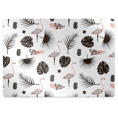 Decormat Podloga za pisalni stol Leaves and flamingos 120x90 cm 2 cm 