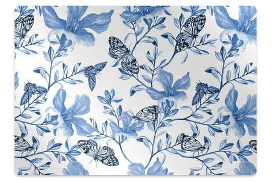 Decormat Podloga za pisalni stol Blue flowers