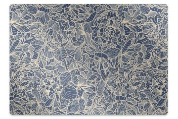 Decormat Podloga za pisalni stol Blue flower