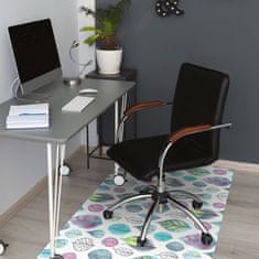 Decormat Podloga za pisarniški stol Risane liste 120x90 cm 2 cm 