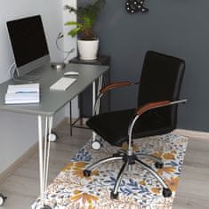 Decormat Podloga za pisarniški stol Pobarvane rože 120x90 cm 