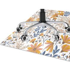 Decormat Podloga za pisarniški stol Pobarvane rože 120x90 cm 2 cm 