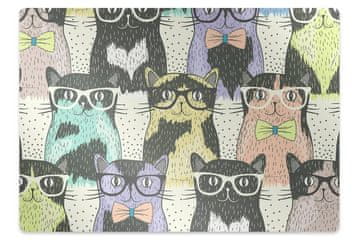 Decormat Podloga za stol Cats with glasses