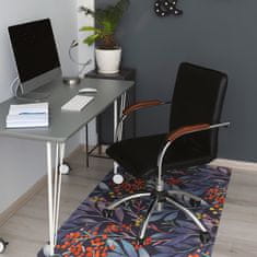 Decormat Podloga za pisarniški stol Slika cvetov 100x70 cm 