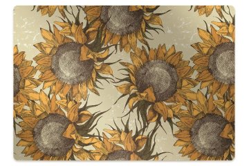 Decormat Podloga za pisarniški stol Retro sunflowers