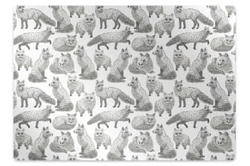 Decormat Podloga za stol Sketched foxes