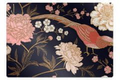 Decormat Podloga za zaščito tal Peony with a bird 140x100 cm 15 cm 