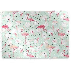 Decormat Podloga za pisalni stol Flamingos and dots 120x90 cm 15 cm 