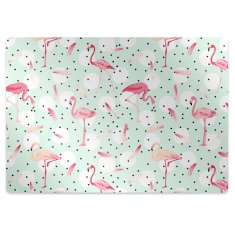 Decormat Podloga za pisalni stol Flamingos and dots 100x70 cm 