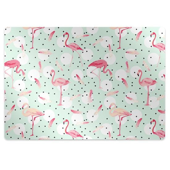 Decormat Podloga za pisalni stol Flamingos and dots