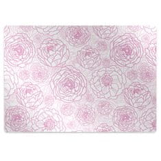 Decormat Podloga za zaščito tal Pink flowers 120x90 cm 15 cm 