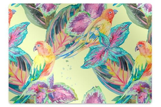 Decormat Podloga za pisalni stol Colorful parrots