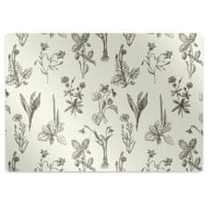 Decormat Podloga za pisalni stol Sketched flowers 120x90 cm 15 cm 