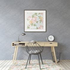 Decormat Podloga za pisarniški stol Akvareni cvetovi 120x90 cm 15 cm 