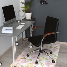 Decormat Zaščitna podloga za stol Roza cvetje 120x90 cm 15 cm 
