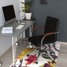 Decormat Podloga za pisarniški stol Tropske rože 100x70 cm 