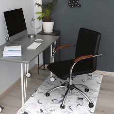 Decormat Podloga za pisarniški stol Cranes dance 140x100 cm 2 cm 