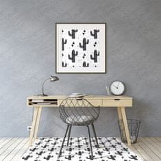 Decormat Podloga za pisarniški stol Black cacti 100x70 cm 
