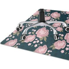 Decormat Podloga za zaščito tal Pink flowers 120x90 cm 2 cm 