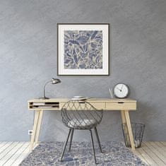 Decormat Podloga za pisalni stol Blue flower 120x90 cm 2 cm 