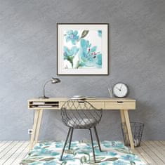 Decormat Podloga za pisalni stol Turquoise flowers 100x70 cm 