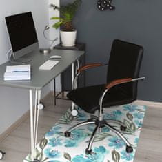 Decormat Podloga za pisalni stol Turquoise flowers 120x90 cm 15 cm 