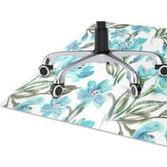 Decormat Podloga za pisalni stol Turquoise flowers 120x90 cm 15 cm 