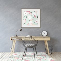 Decormat Podloga za pisalni stol Flamingos and dots 120x90 cm 15 cm 