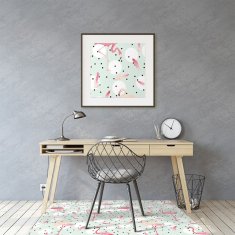 Decormat Podloga za pisalni stol Flamingos and dots 100x70 cm 