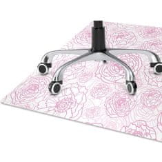 Decormat Podloga za zaščito tal Pink flowers 120x90 cm 15 cm 