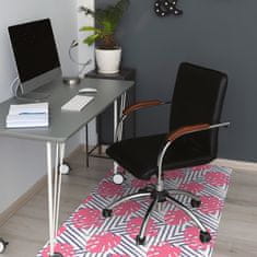 Decormat Podloga za pisalni stol Pink leaves 120x90 cm 15 cm 