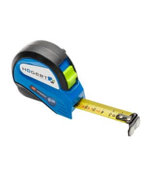 Hoegert METER TRAČNI Z ZAPONKO, 8 m x 25 mm, MID certificiran, z magnetom