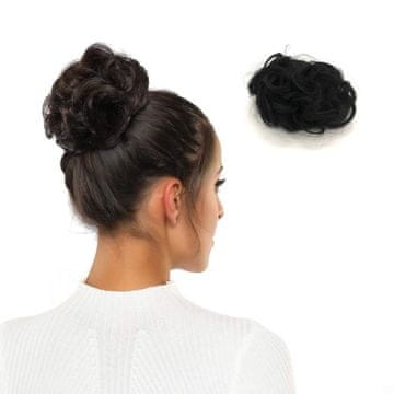 Cool Mango Elastika za volumen las v obliki fige, za oblikovanje pričeske, za enostavno ustvarjanje polne elegantne fige, mehka in močna struktura, za vsakodnevno nošenje (1+1 GRATIS) - Messy