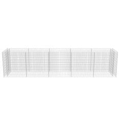 Vidaxl Visoka greda gabion pocinkano jeklo 450x90x100 cm
