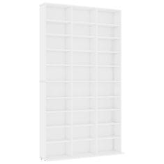 Vidaxl Omarica za CD plošče bela 102x16x177,5 cm konstruiran les