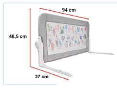 Ikonka Varnostna vrata ovira za posteljo 90cm živali
