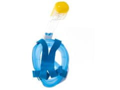 Ikonka Popolna zložljiva maska za potapljanje z dihalko L/XL modra