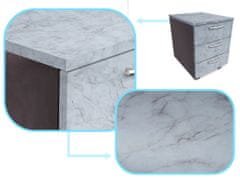 WOWO Samolepilna marmorna tapeta - siva furnir folija v roli 1,22x50m