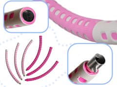 WOWO Hula Hoop za hujšanje - roza in siv Hula Hoop z masažnim pripomočkom 85 cm 1 kg