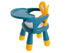 slomart otroški stolček in igralna miza rumeno-modra