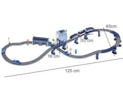 Ikonka Električni vlak policijski avtomobili 92 elementov ~ 300cm