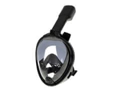 WOWO Črna maska za snorkljanje L/XL - popolnoma zložljiva